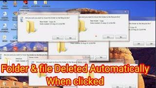 Folder  /file  Automatically Deleted when clicked || Auto delete || how to fix auto delete problem