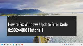 How to Fix Windows Update Error Code 0x80244018 Tutorial