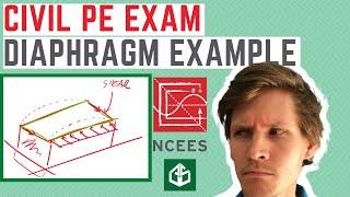 Civil PE Exam - Structural Review Problem - Diaphragm Design Example