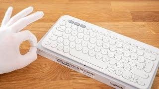 Logitech K380 Keyboard 2020 Off White Unboxing Mac / Windows ASMR