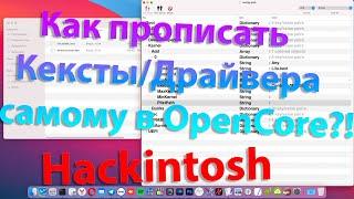 КАК САМОМУ НАУЧИТЬСЯ ПРОПИСЫВАТЬ КЕКСТЫ / ДРАЙВЕРА В CONFIG.PLIST OPENCORE ?! HACKINTOSH