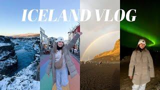 ICELAND TRAVEL VLOG  | northern lights, exploring reykjavik, golden circle, south + west coast!