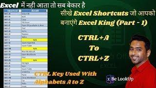 7- Excel Most Useful Shortcut Keys Ctrl + A To Ctrl + Z  You SHOULD Know | BeLookUp