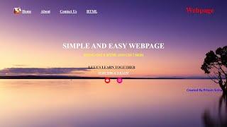 Simple and Easy Webpage Using ONLY HTML (No CSS Used) #html #webdesign