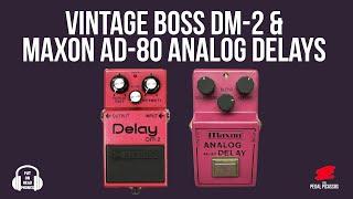 VINTAGE BOSS DM-2 & MAXON AD-80 ANALOG DELAYS