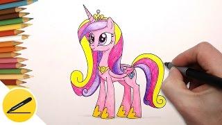 How to Draw My Little Pony Princess Cadence - Как Нарисовать пони Принцессу Каденс аликорн