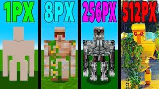 1px vs 8px vs 16px vs 64px vs 256px vs 512px texture compilation