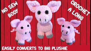 CROCHET PIG SAME PATTERN CAN BE MADE WITH PLUSH YARN