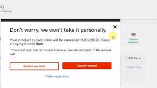 Turn Off Auto Renew GoDaddy