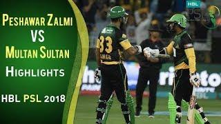 Peshawar Zalmi Vs Multan Sultans  I Full Highlights | 22 February |  HBL PSL 2018 | PSL