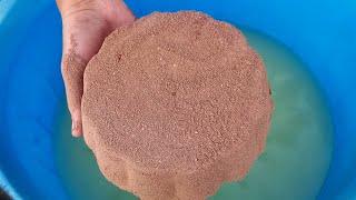 Pure Reddirt Shapes crumbling and Dipping in lots of Water || Super satisfying and relaxing asmr