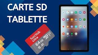 Comment configurer une carte SD comme stockage de photos vidéos sur tablette