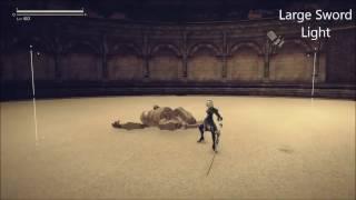 NieR: Automata - 2B's Weapon Moveset (Small & Large Swords, Spear, Combat Bracers, Bare Fists)