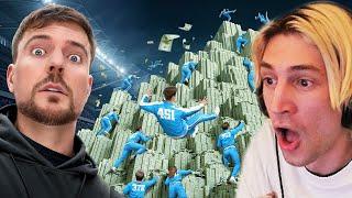 2,000 People Fight For $5,000,000 | xQc Reacts to MrBeast