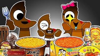 INCREDIBOX SPRUNKI - Brud Family Horror Versions Convenience Store Food Mukbang Animation | ASMR