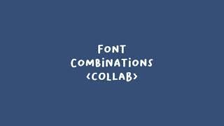 10 aesthetic font combos (download links in desc.)