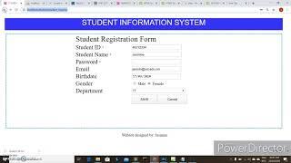 PHP and MySQL  Student Information System Tutorial 4   Adding/Inserting Data to the Database