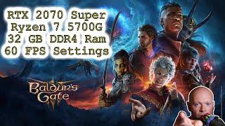 Baldur's Gate 3 ● These Settings Stopped Lag / FPS Drops With An RTX 2070 Super + Ryzen 7 5700G