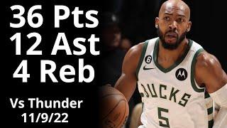 Jevon Carter 36 Pts 12 Ast vs Thunder Highlights