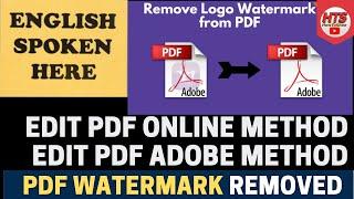 How To Remove PDF Text or Image Logo Online & Adobe