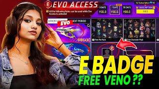 E Badge Free ആയിട്ട് എടുത്ത് തരണോ ? Evo Access Free Fire Event Details #giveaway #rubypengaming