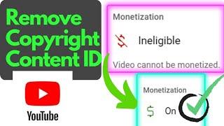Fix YouTube Copyright Content ID Claim Monetization Ineligible in 1 min (Remove Copyright Songs)