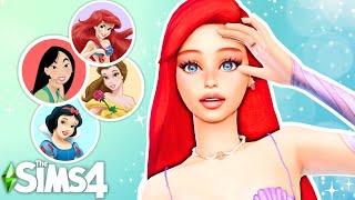 RECREATING ICONIC DISNEY PRINCESSES IN THE SIMS 4! Pt 2 But make them MODERN!