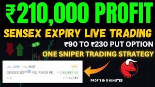 ₹210,000 Profit with Sensex Options Trading | Live Trading with Strategy and Logic | Mr Trading