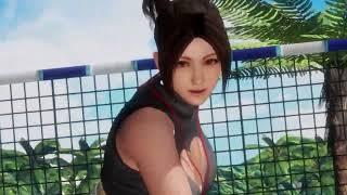 ryona doa ! "Dead or Alive 6" long-legged office girl at the beach, Mai Shiranui vs. Female Tengu