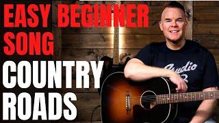 How to Play "Take Me Home Country Roads" on Guitar for Beginners. Easy Beginner Guitar Song