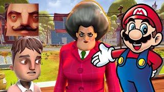 Hello Neighbor - New Secret Neighbor Mario Aaron Scary Teacher Mr Bean History Gameplay Walkthrough