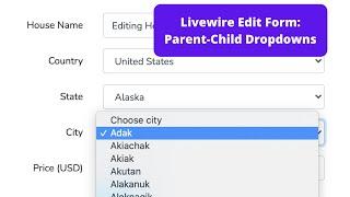Livewire: 3-Level Dependent Dropdowns - Edit Form Values