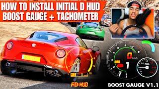 How to Download Initial D HUD , Tachometer + Boost Gauge in Assetto Corsa Mods!