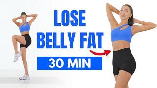 Get rid of BELLY FAT in 1 Week  30 Min Standing Workout - No Jumping, No Squat, No Lunge