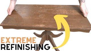 RESTORING a vintage walnut side table - WOOD REFINISHING with ODIE'S OIL