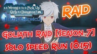 DanMachi: Battle Chronicle - Goliath Raid [Season 7]: Solo Speed Run #2 (0:15 - Very Hard)