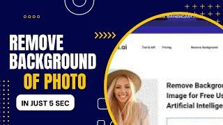 How to remove background of any photo|latest AI | Technology by Nomi
