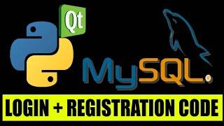 Python Pyqt5 Login code and user registration complete code with mysql database using qt designer