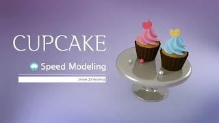 Cupcake 3d Speed Modeling. Maya 2019.