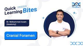 Anatomy- Cranial Foramen | Dr. Mohammed Azam | Quick Learning Bites | NEET PG | FMGE | DocTutorials