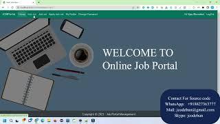 Online Job Portal Project in Java using JSP, Servlet, and MYSQL with source code and project report.