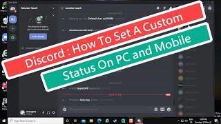 Discord : How To Set A Custom Status on PC and Mobile