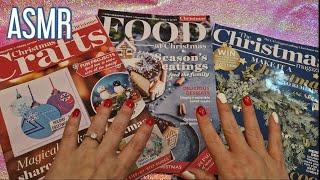 ASMR Christmas Magazine Flip through  ( whispering, tracing , tapping )