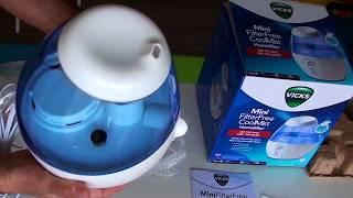 Vicks Mini Filter Free Ultrasonic Humidifier Unpacking & Review