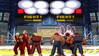 Mugen - 3 Fights in 1 - Team Dark Ken vs. Team Evil Ryu - 暴力肯/洗腦肯隊 vs. 殺意隆隊