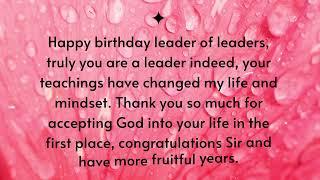 Happy Birthday Wishes to My Pastor