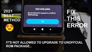 FIXED ! MIUI 14 Can't verify update .It's not allowed to upgrade to unofficial. ROM package 2022