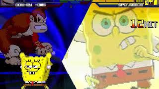 NICK54222 MUGEN: Donkey Kong (me) VS SpongeBob SquarePants