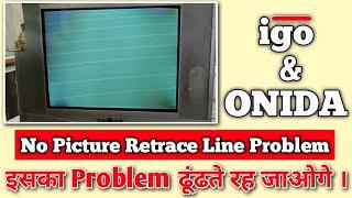 Igo Crt Tv No Picture Retrace Line Problem || @PREMELECTRONICS