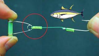 The fishermen's secret of making a fishing knot with 1 hook #fishing #fishingknot